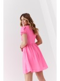 Rochie neteda cu maneca scurta, roz 3046 - Magazin online - Boutique